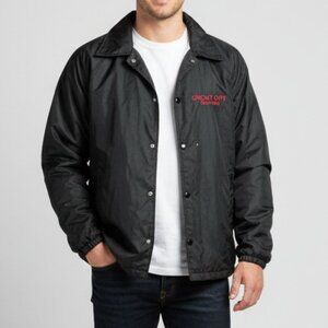 Vintage Circuit City Employee‎ Coach Jacket Nylon Snap Button Uniform USA M